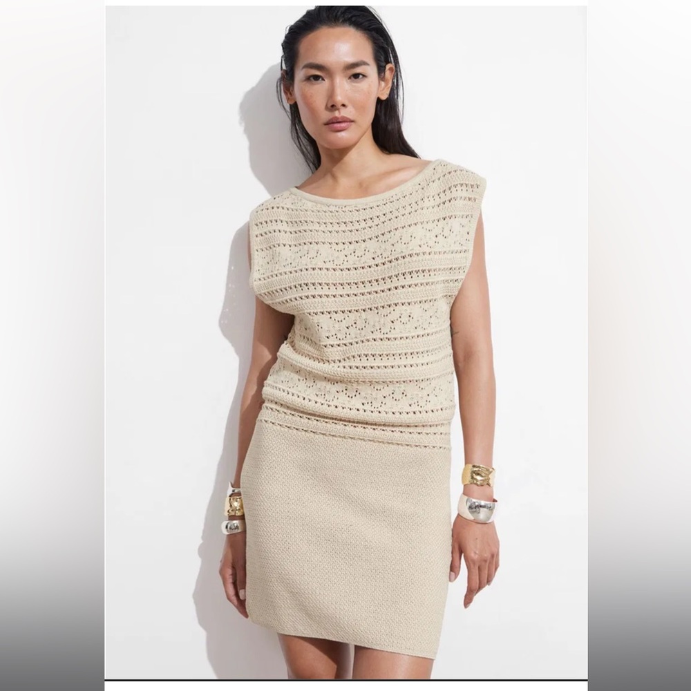 & other stories crocheted mini dress
